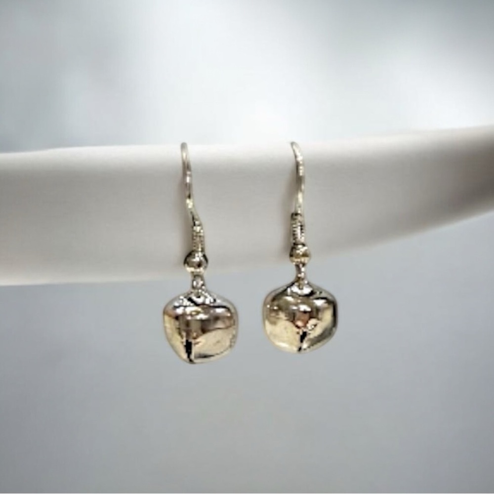 Silver Jingle Bell Drop Earrings - Women Jewelry